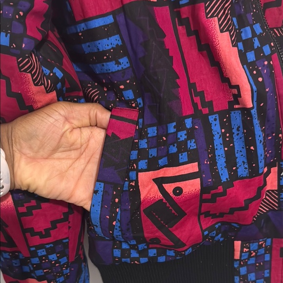 Colorful Geometric Bomber Jacket - Picture 6 of 9